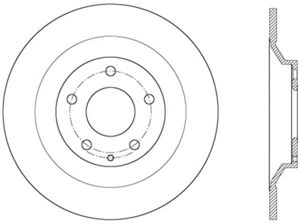 Stoptech - StopTech Sport Drilled/Slotted Brake Rotor Rear Right 127.45083R