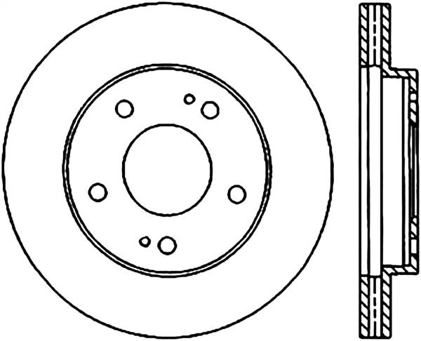 Stoptech - StopTech Sport Cryo Drilled/Slotted Brake Rotor Front Right 127.46042CR