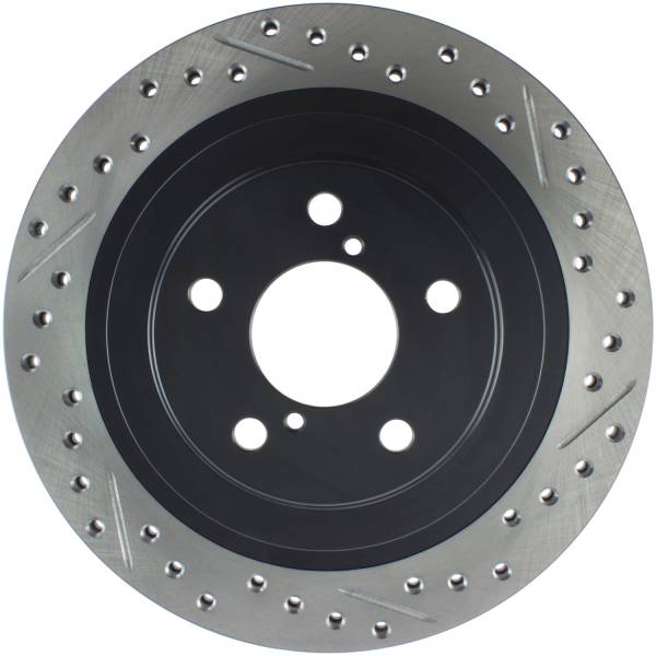 Stoptech - StopTech 06-07 Subaru Impreza WRX (Exc STi) Slotted & Drilled Left Rear Rotor - 127.47025L