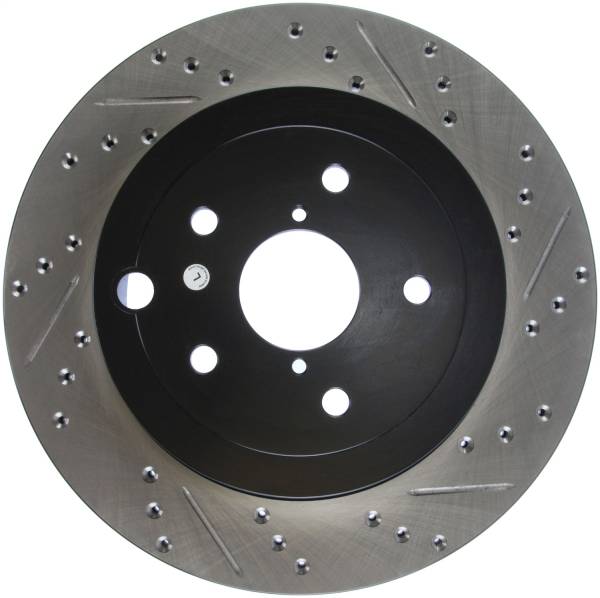 Stoptech - StopTech 08+ Subaru STI (Will Not Fit 05-07) Slotted & Drilled Sport Brake Rotor - 127.47030L