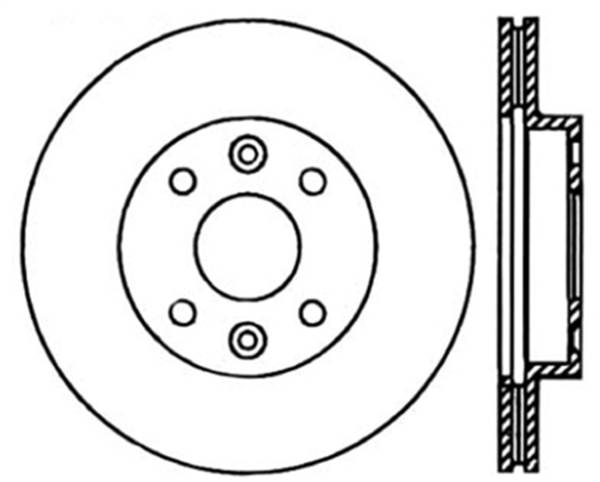 Stoptech - StopTech Sport Drilled/Slotted Brake Rotor Front Left 127.50007L