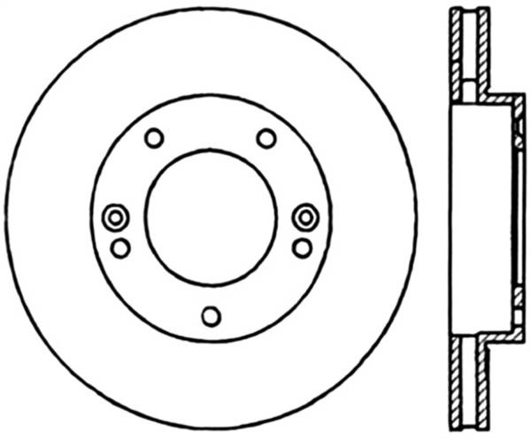 Stoptech - StopTech Sport Cryo Drilled/Slotted Brake Rotor Front Left 127.50008CL