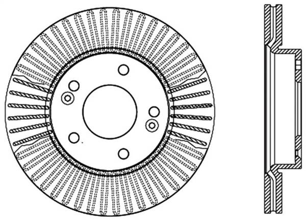 Stoptech - StopTech Sport Drilled/Slotted Brake Rotor; Front Left