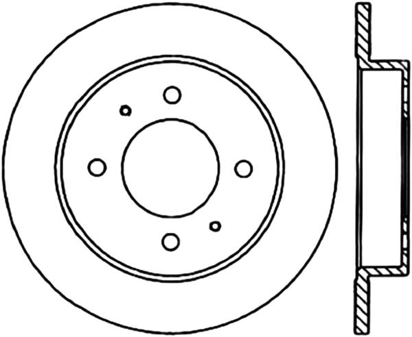 Stoptech - StopTech Sport Drilled/Slotted Brake Rotor Rear Right 127.51006R