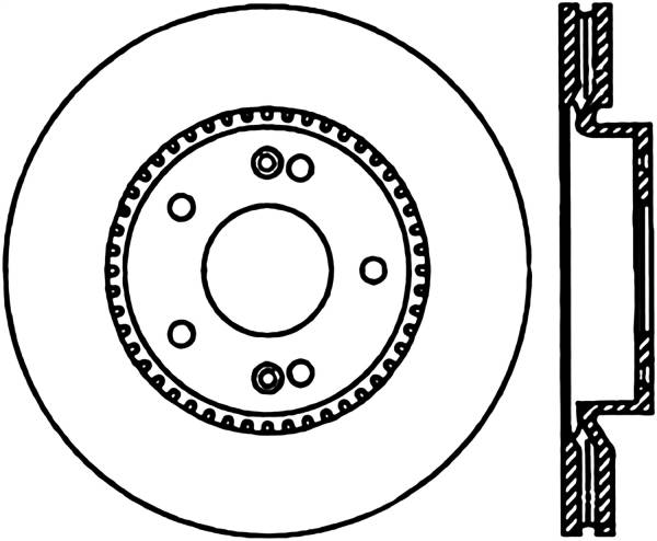 Stoptech - StopTech Sport Cryo Drilled/Slotted Brake Rotor Front Right 127.51015CR