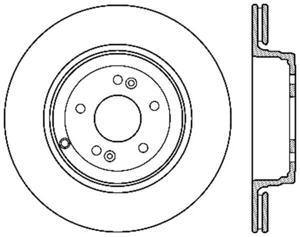 Stoptech - StopTech Sport Cryo Drilled/Slotted Brake Rotor Rear Right 127.51035CR