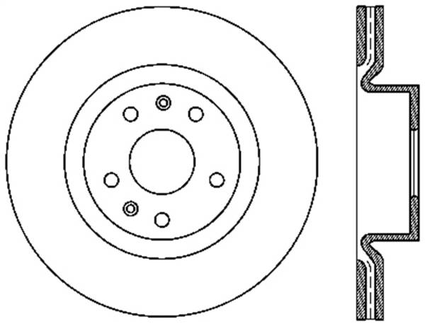 Stoptech - StopTech Sport Cryo Drilled/Slotted Brake Rotor Front Right 127.51036CR