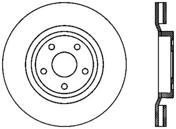 Stoptech - StopTech 06-10 Jeep Grand Cherokee SRT-8 Slotted & Drilled Front Left Rotor - 127.58003L