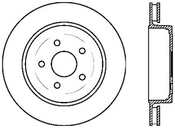 Stoptech - StopTech Sport Drilled/Slotted Brake Rotor Rear Right 127.58004R