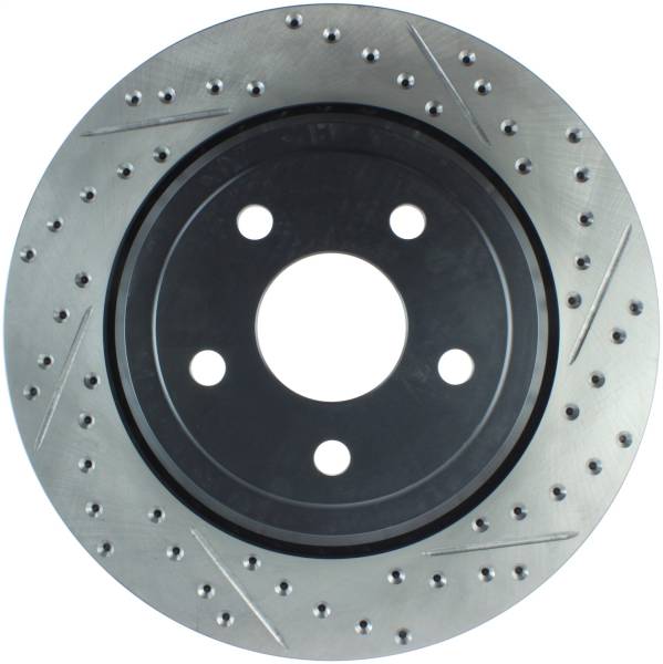 Stoptech - StopTech 12-15 Jeep Cherokee SRT8 Sport Slotted & Drilled Rear Driver Side Brake Rotor - 127.58009L