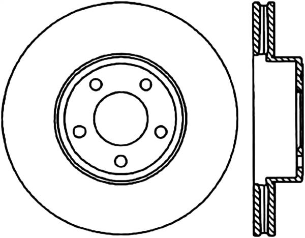 Stoptech - StopTech Sport Drilled/Slotted Brake Rotor Front Left 127.61055L