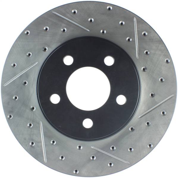 Stoptech - StopTech Sport Drilled/Slotted Brake Rotor Front Left 127.61072L