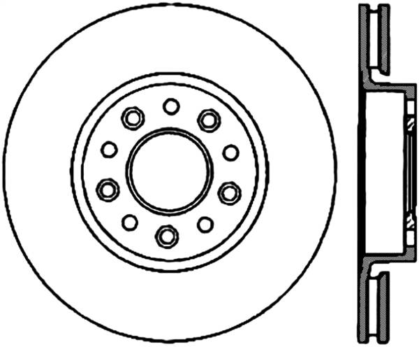 Stoptech - StopTech Sport Cryo Drilled/Slotted Brake Rotor Front Left 127.61080CL