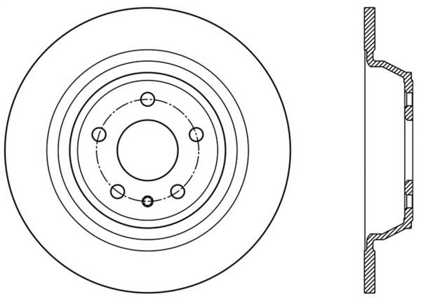 Stoptech - StopTech Sport Drilled/Slotted Brake Rotor Rear Left 127.61103L