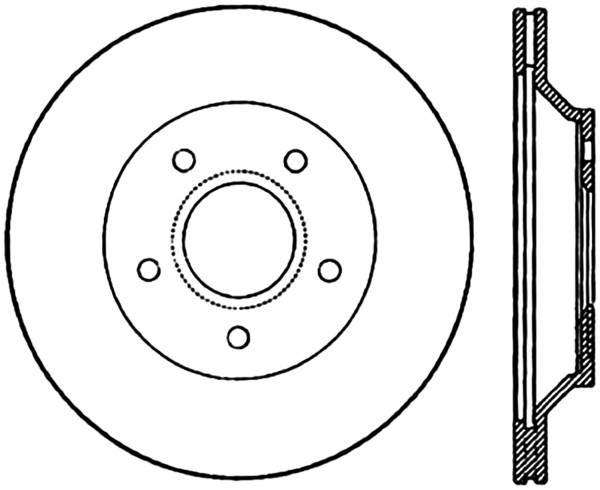 Stoptech - StopTech Sport Drilled/Slotted Brake Rotor Rear Right 127.62033R