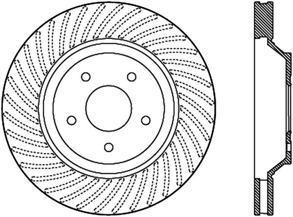 Stoptech - StopTech Sport Cryo Drilled/Slotted Brake Rotor Front Left 127.62046CL