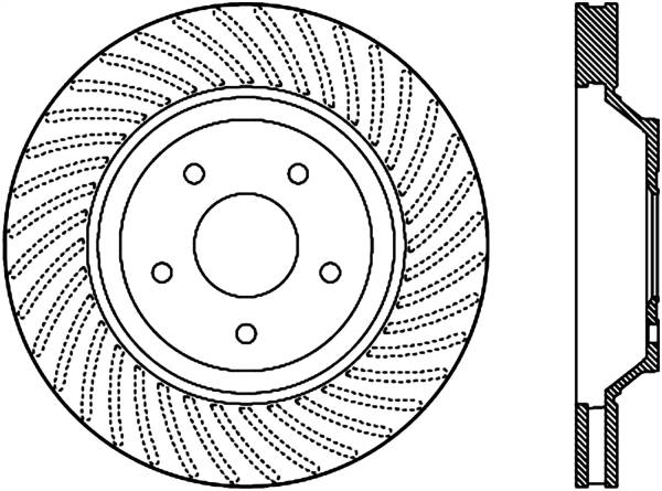 Stoptech - StopTech Sport Cryo Drilled/Slotted Brake Rotor Front Right 127.62047CR