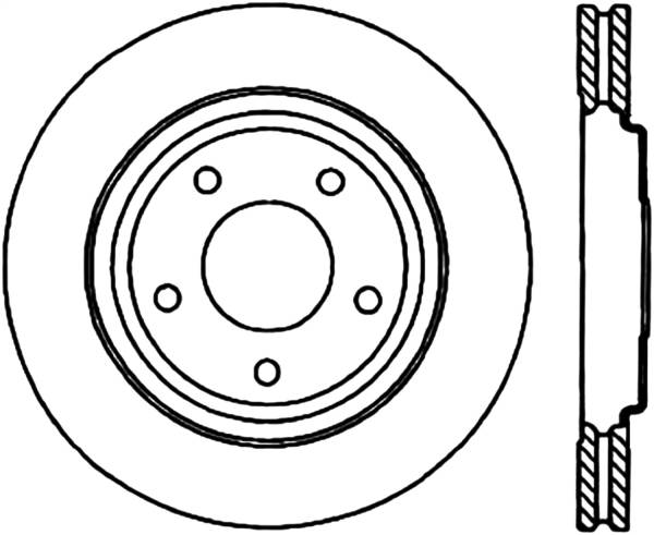 Stoptech - StopTech Sport Drilled/Slotted Brake Rotor Front Left 127.62054L