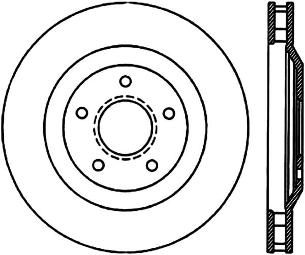 Stoptech - StopTech Sport Drilled/Slotted Brake Rotor Front Left 127.62059L