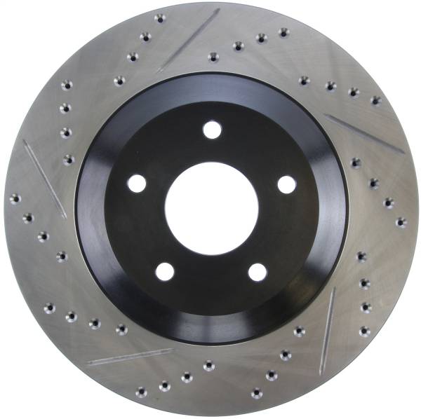 Stoptech - StopTech 04 & 08 Cadillac XLR/XLR-V / 97-04 Chevy Corvette Slotted & Drilled Front Right Rotor - 127.62060R