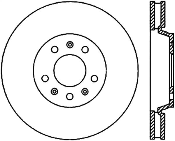 Stoptech - StopTech Sport Drilled/Slotted Brake Rotor Front Left 127.62070L