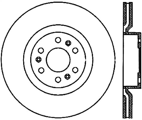 Stoptech - StopTech Sport Cryo Drilled/Slotted Brake Rotor Front Left 127.62075CL