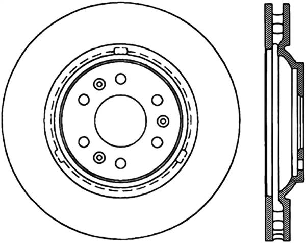 Stoptech - StopTech Sport Cryo Drilled/Slotted Brake Rotor Front Left 127.62082CL