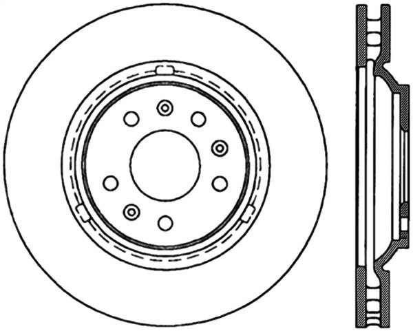 Stoptech - StopTech Sport Cryo Drilled/Slotted Brake Rotor Front Left 127.62084CL