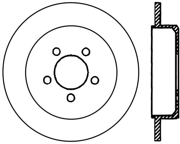 Stoptech - StopTech Sport Drilled/Slotted Brake Rotor Rear Right 127.63057R