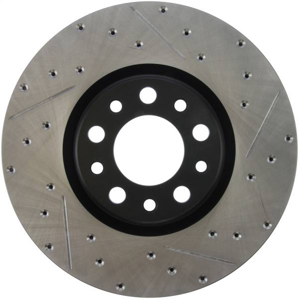 StopTech - StopTech Sport Drilled/Slotted Brake Rotor; Front Left