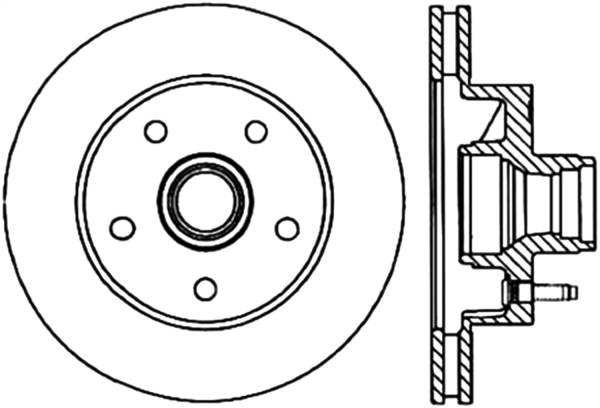 Stoptech - StopTech Sport Drilled/Slotted Brake Rotor Front Left 127.65049L