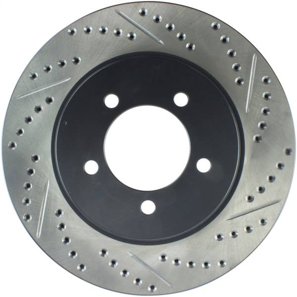 Stoptech - StopTech Sport Drilled/Slotted Brake Rotor Front Left 127.65091L