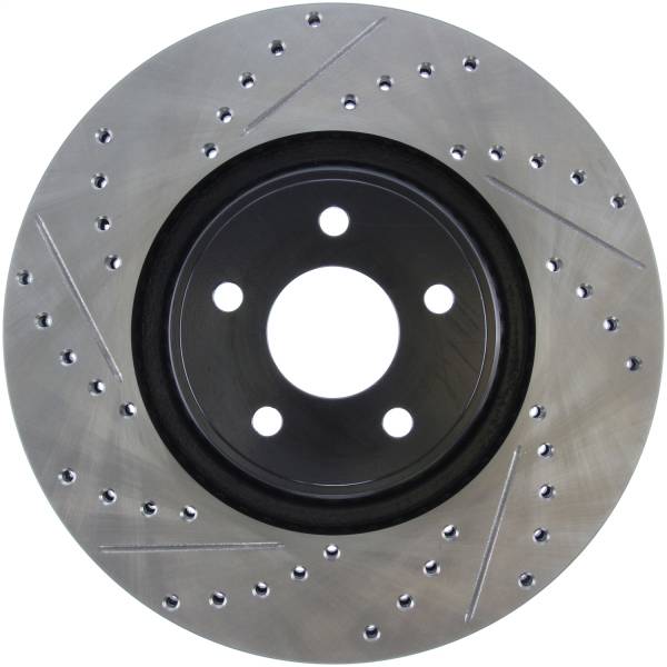 Stoptech - StopTech 14+ Ford Focus ST w/ 335mm Brakes Front Right Slotted & Drilled Rotor - 127.65146R