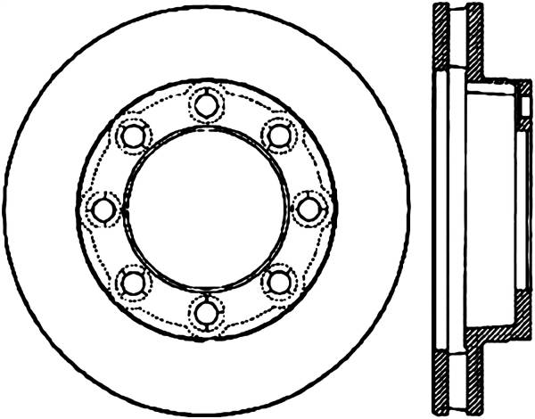 Stoptech - StopTech Sport Drilled/Slotted Brake Rotor Front Left 127.66003L