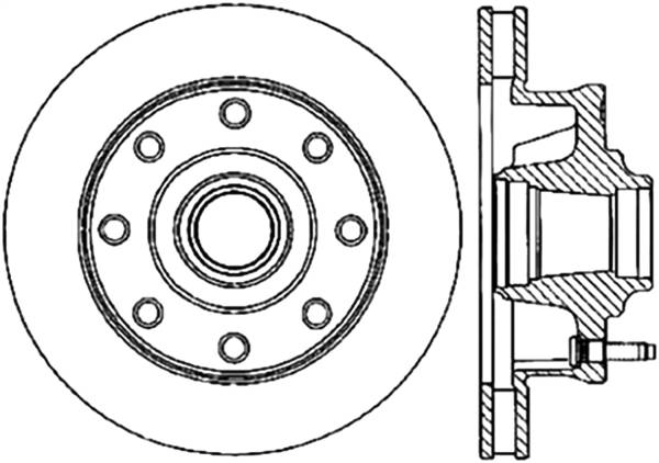 Stoptech - StopTech Sport Drilled/Slotted Brake Rotor Front Left 127.66005L