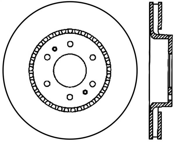 Stoptech - StopTech Sport Drilled/Slotted Brake Rotor Front Left 127.66053L