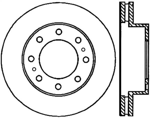 Stoptech - StopTech 01-09 Chevrolet Silverado 2500HD 3500 Front Left Slotted & Drilled Cryo Rotor - 127.66059CL