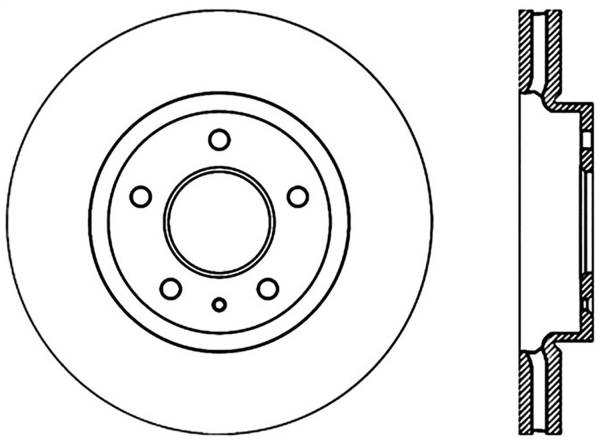 Stoptech - StopTech Sport Drilled/Slotted Brake Rotor Front Right 127.66067R