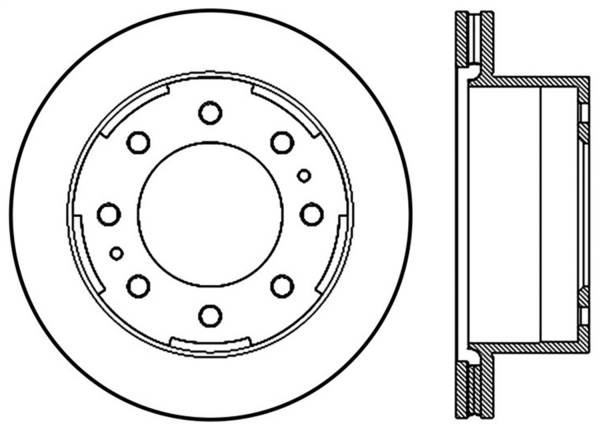 Stoptech - StopTech Sport Drilled/Slotted Brake Rotor Rear Right 127.66077R