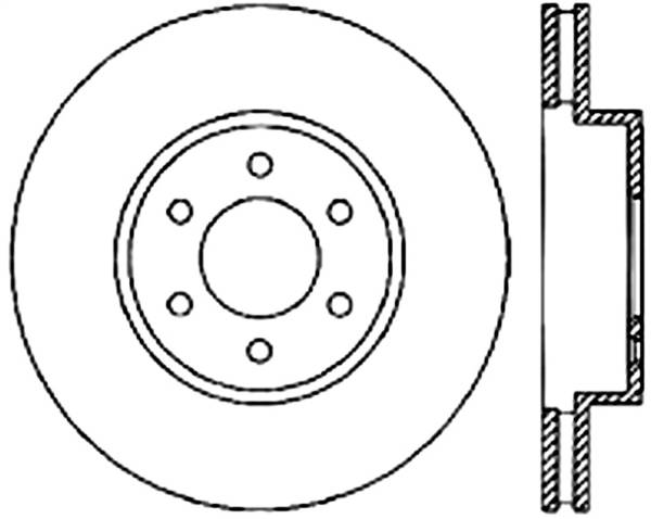 Stoptech - StopTech Sport Drilled/Slotted Brake Rotor Front Left 127.67059L