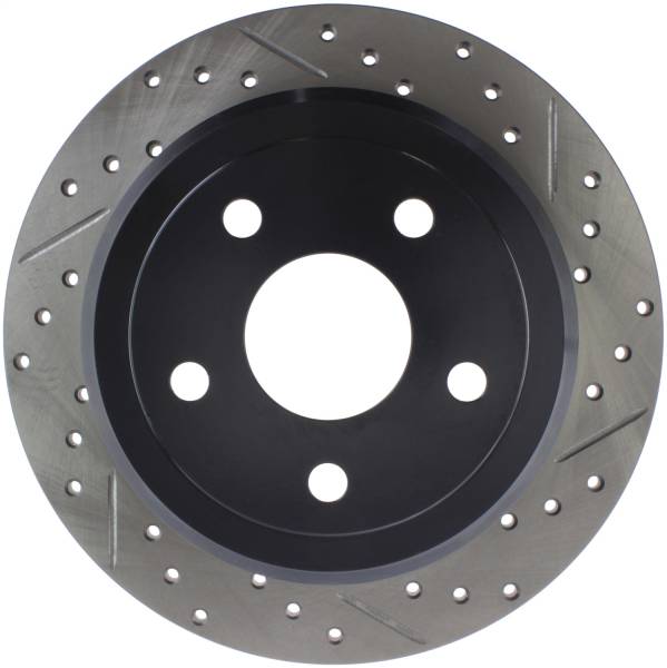 Stoptech - StopTech Power Slot 07-13 Jeep Wrangler Rear Left Drilled & Slotted Rotor - 127.67067L