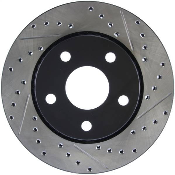 Stoptech - StopTech 07-13 Jeep Wrangler Slotted & Drilled Left Front Rotor - 127.67068L