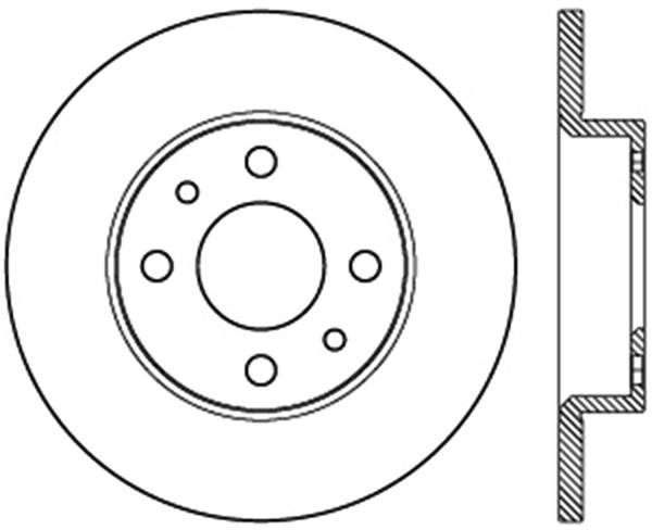 StopTech - StopTech Sport Cross Drilled Brake Rotor; Front and Rear Right