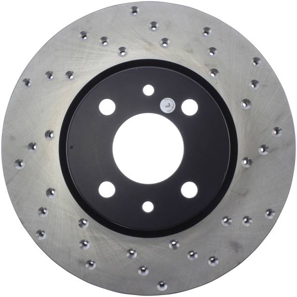 StopTech - StopTech Sport Cross Drilled Brake Rotor; Front Left