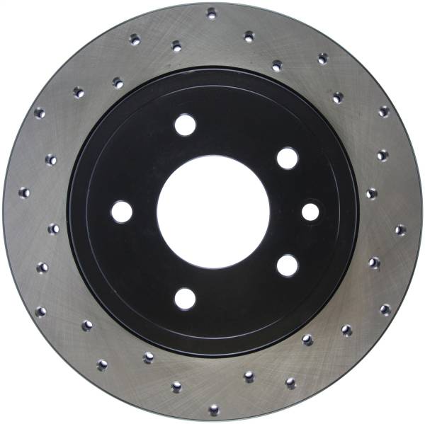 StopTech - StopTech Sport Cross Drilled Brake Rotor; Rear Left