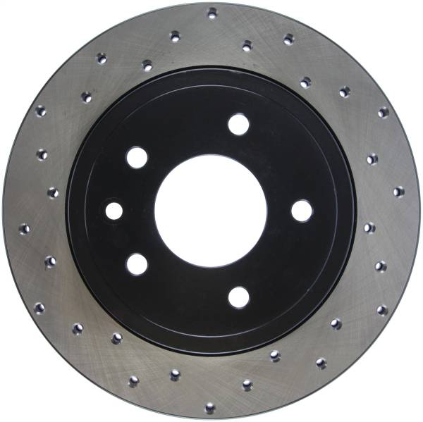 StopTech - StopTech Sport Cross Drilled Brake Rotor; Rear Right