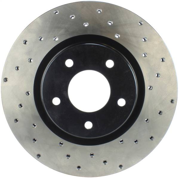 StopTech - StopTech Sport Cross Drilled Brake Rotor; Front Left