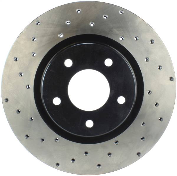 StopTech - StopTech Sport Cross Drilled Brake Rotor; Front Right