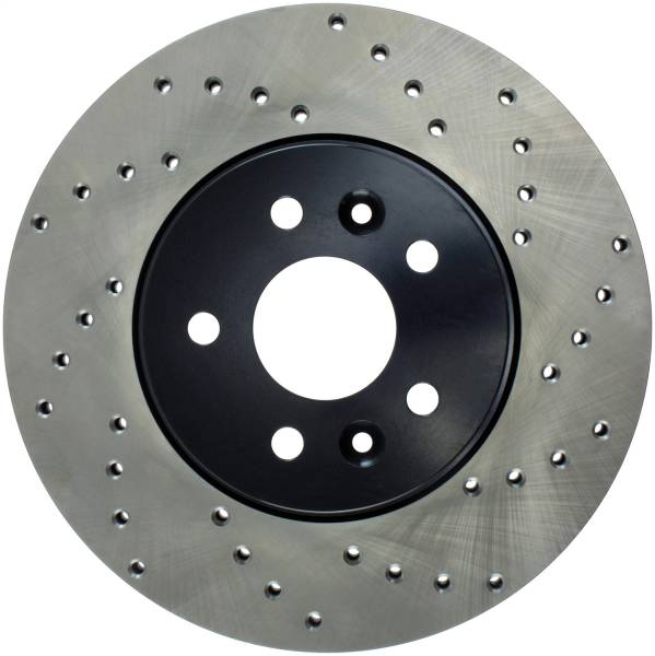 StopTech - StopTech Sport Cross Drilled Brake Rotor; Front Left