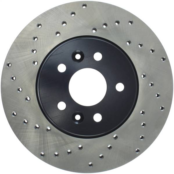 StopTech - StopTech Sport Cross Drilled Brake Rotor; Front Right